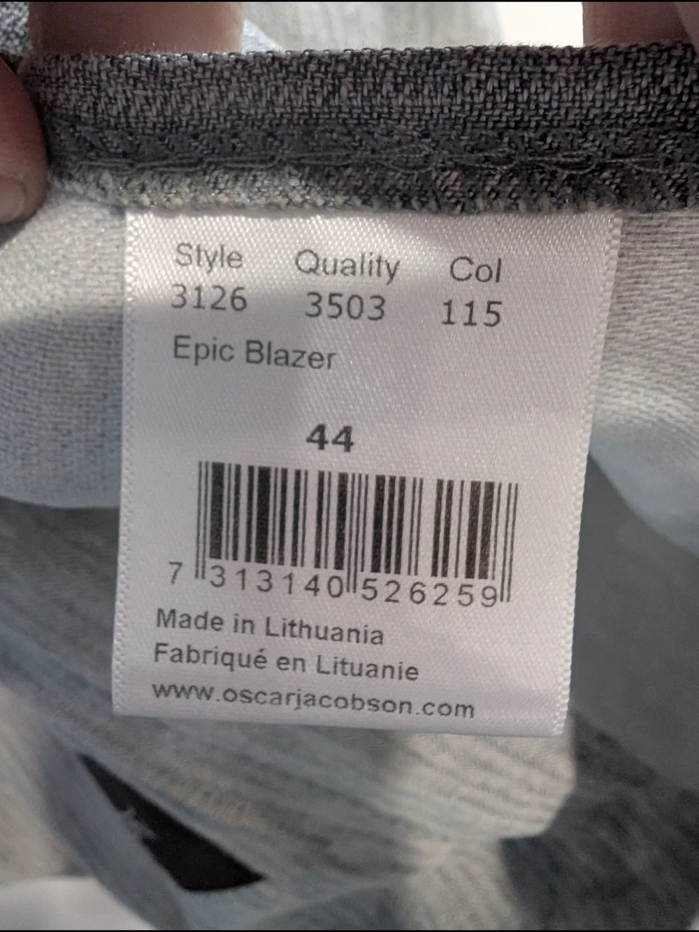 Oscar Jacobson Epic 100% Linen Blazer Gray Pinstripe Unstructured Sport Coat 44